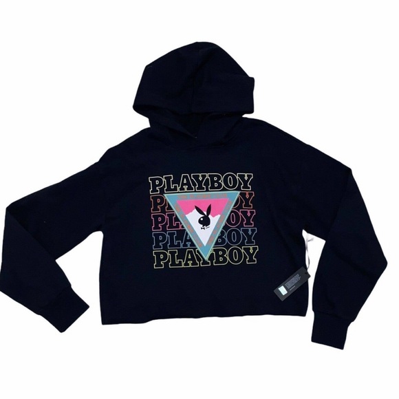 PLAYBOY Tops - Playboy Crop Hoodie by Pacsun M
